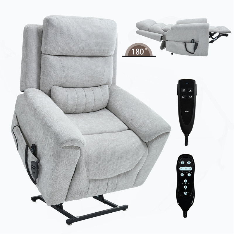 Fauteuil inclinable à double moteur à position infinie jusqu'à 350 LBS Leatherair, mécanisme de mouvement robuste avec massage par vibration à 8 points et chauffage lombaire