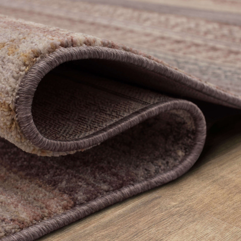 Tapis à rayures en polyester tissé à la machine Caprice, 10 pi x 14 pi