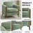 Roshea Modern Chenille Wide Accent Armchair with Metal Legs-462926185