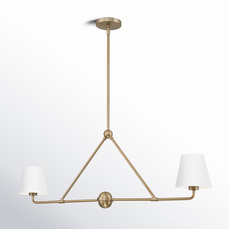 Kinston 2-Light Chandelier, Blanc