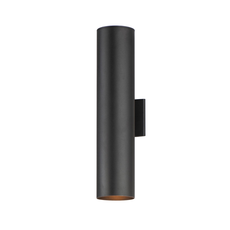 Applique murale en aluminium Covey, Noir, H 22 po x l 5 po x P 6,25 po
