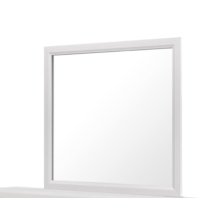 Miroir à paillettes, Blanc, 35,12 po x 39,06 po