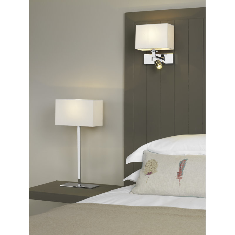 Recker 14cm H Fabric Rectangle Wall Sconce Shade ( Screw On ) in Ivory