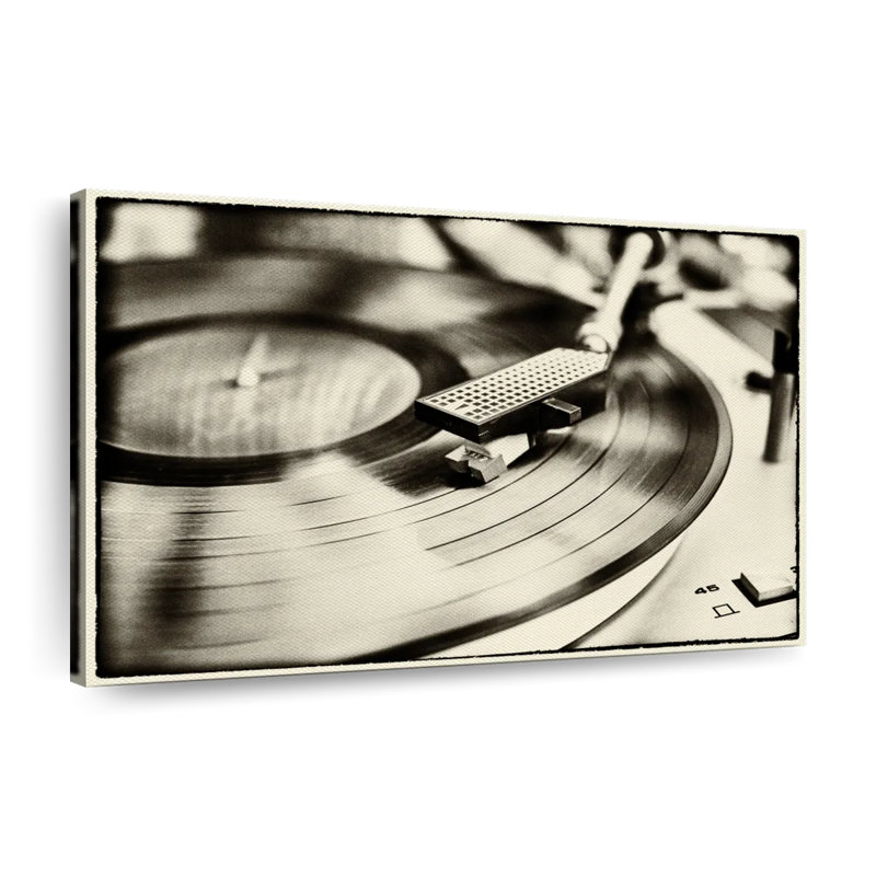 Bordure de tourne-disque - impression sur toile tendue, H 30 po x l 45 po x P 1,25 po