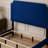 Blue Queen Panel Bed With Scooped Headboard