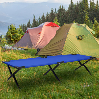 Folding Camping Cot Camp Bed, Portable Tent Sleeping Cot with Carrying Bag, 330 lbs Weight Capacity