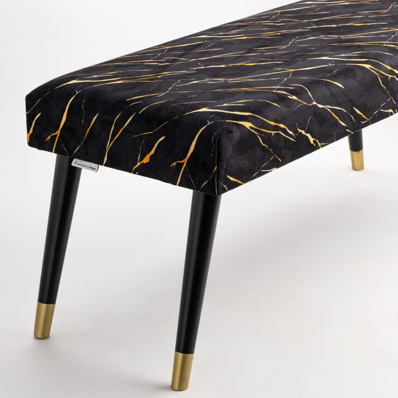 Velvet Upholstered Bench, H40 x W140 x D30cm
