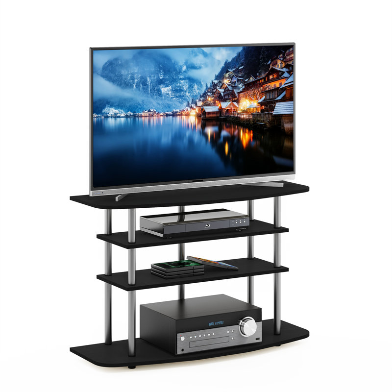Agnessa Unfinished TV Stand for TVs up to 50", Black Oak
