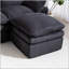 103.54 " Corduroy L-Shaped Sectional with Ottoman-1409211645
