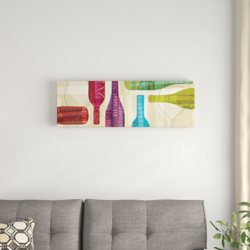 «All Bottled Up» par Tandi Venter - Estampe numérique sur toile tendue avec châssis, H 12 po x l 36 po x P 1,5 po