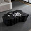 Table basse 48,62 pouces à forme unique en fibre de verre robuste pour salon sans assemblage noir-78993261