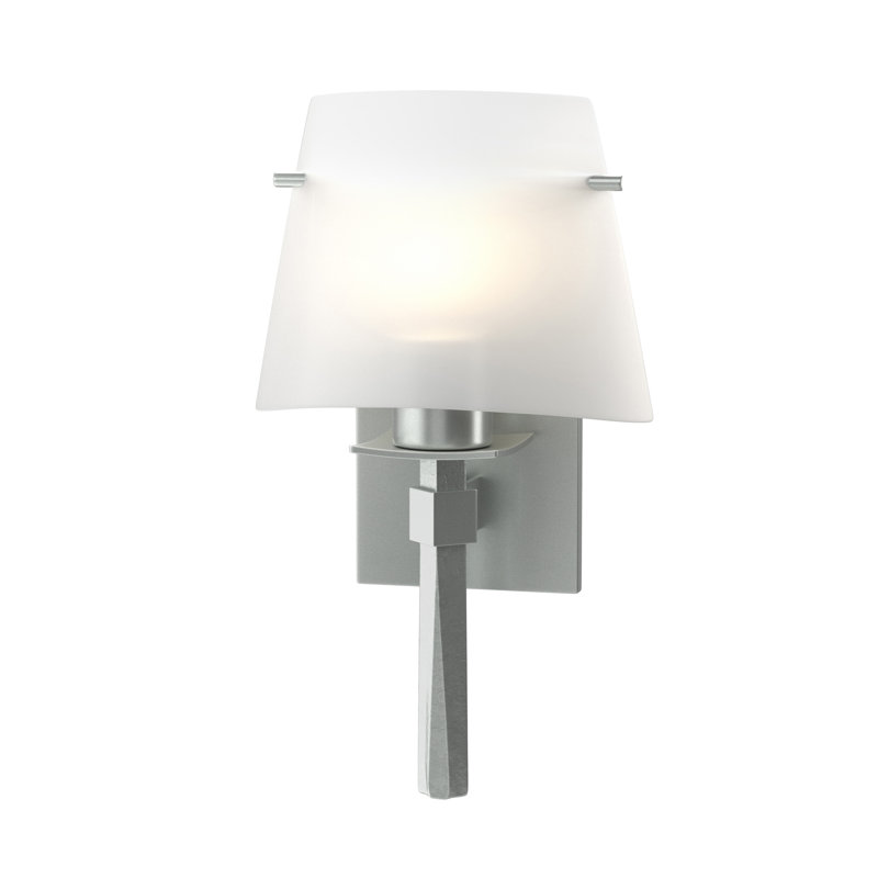 Beacon Hall Half Cone Glass Sconce, Vintage Platinum, Opal Glass