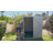 Absco Durango 10' W x 5' D Metal Galvanized Steel Weather Resistant 3 Door Lean-To Bike Shed Pale Eucalypt-92300993