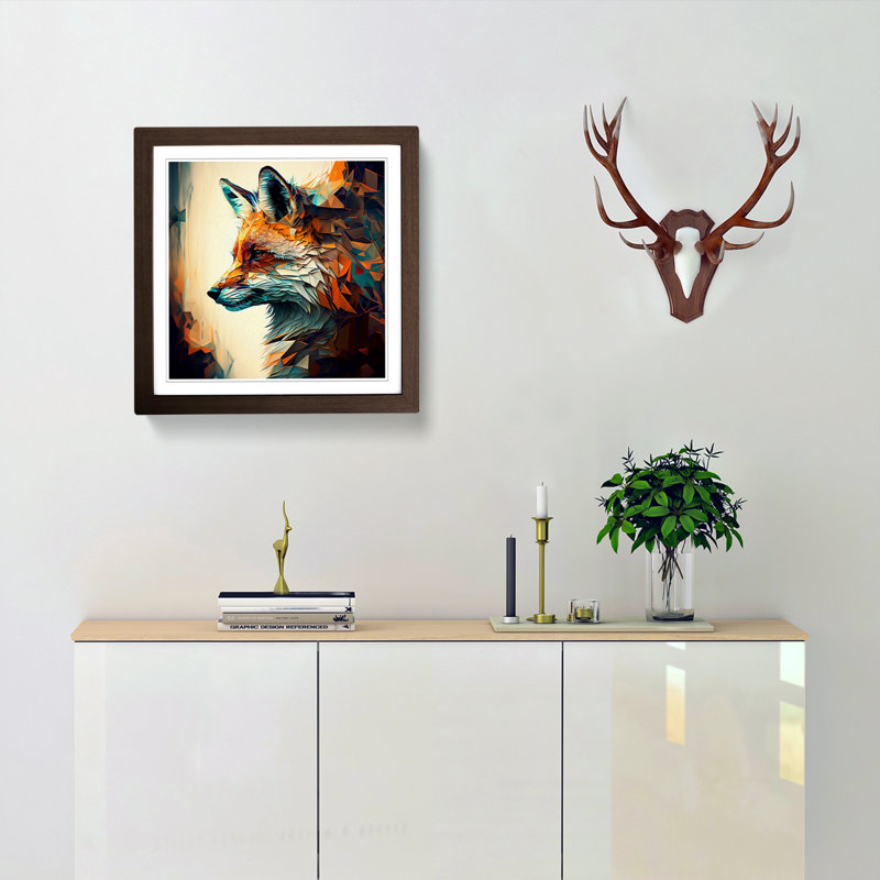 Single Picture Frame Print on Wood, Walnut