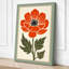 Red Poppy Botanical - Wrapped Canvas-479954506-479954508