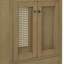 Meuble-lavabo naturel avec lavabo en céramique et grand rangement