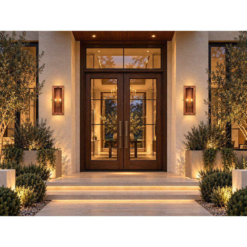 Copper Outdoor Flush Mount, 12" H x 6" W x 6" D