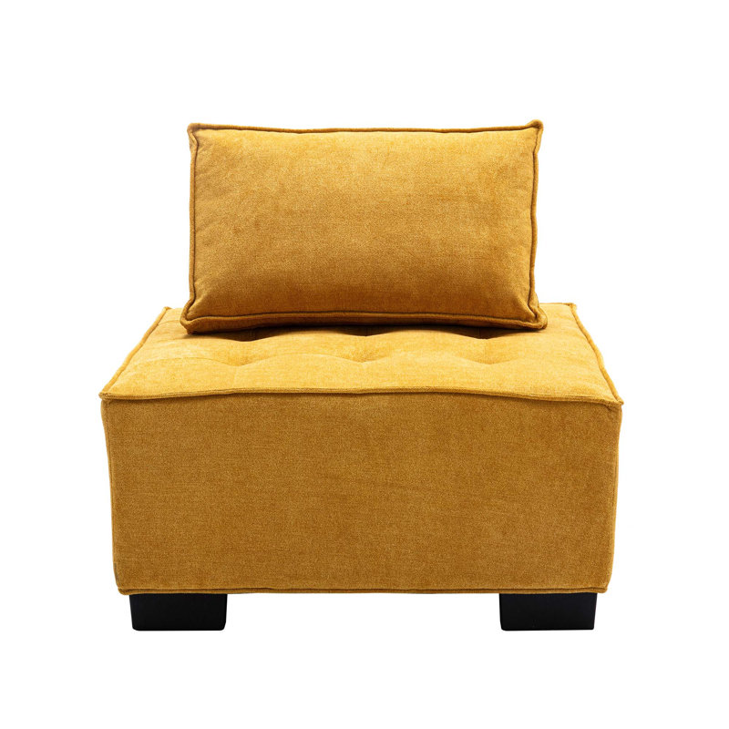 Repose-pieds de salon, Polyester jaune