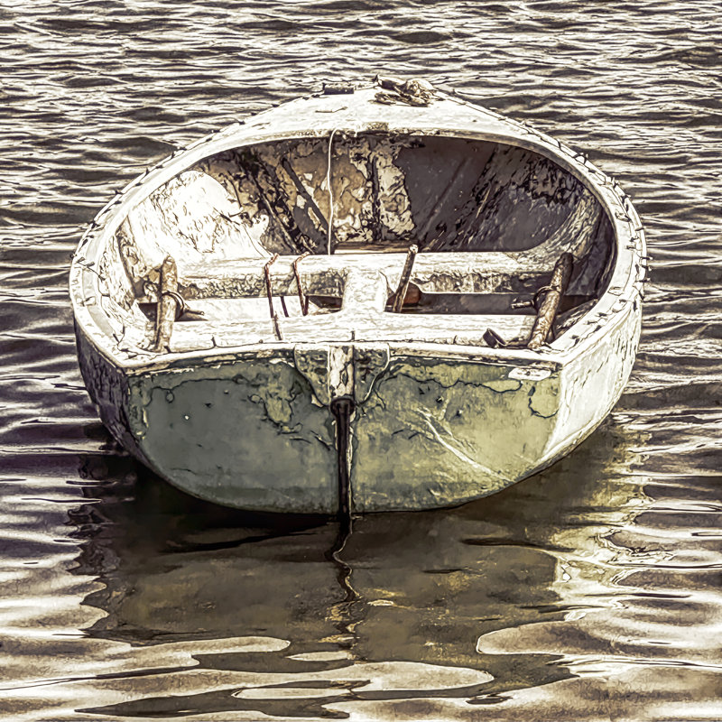 Chaloupe sur l'eau cuivrée par Grotto Studios