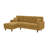 Corduroy Upholstered Sectional With Wooden Legs & Toss Pillows-2096511354