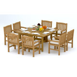 Devon Outdoor 9 - Piece Teak Dining Set