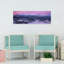 «Purple Mountain Dawn», art dramatique serein abstrait, paysage de forêt-744672525