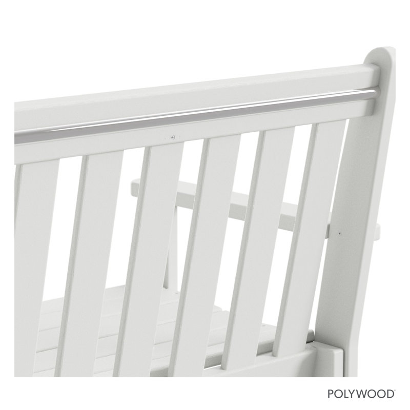 POLYWOOD Traditional Outdoor Bench, White