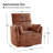 Talana Contemporary 38" Power Rocking Swivel Nursery Recliner with USB-835949275