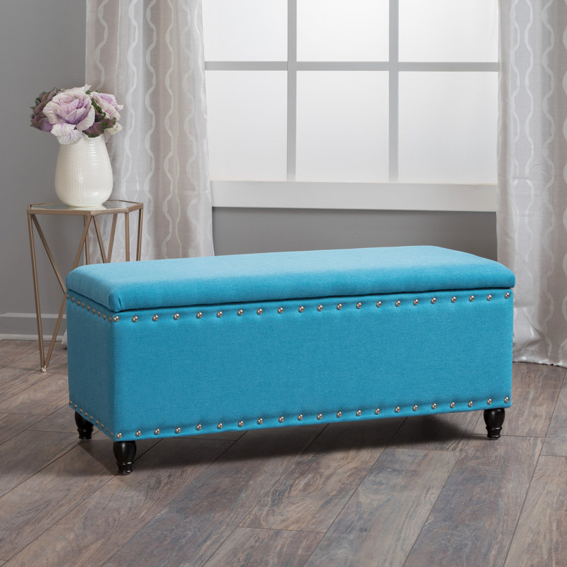 OTTOMAN DE RANGEMENT, Sarcelle