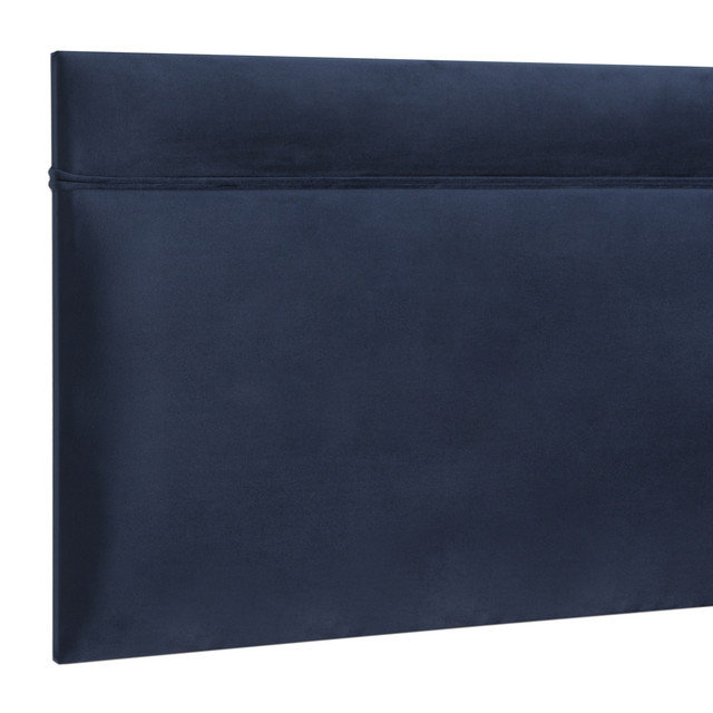 Arturo Upholstered Panel Headboard, Kingsize (5'), Plush Navy, Velvet