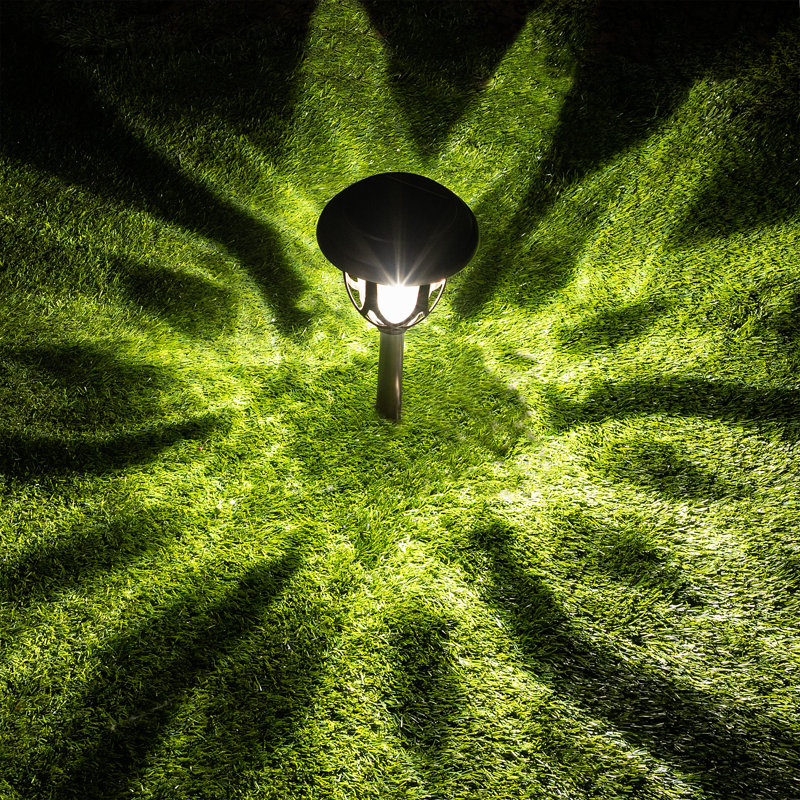 Brown Solar Powered Integrated LED Metal Pathway Light Pack