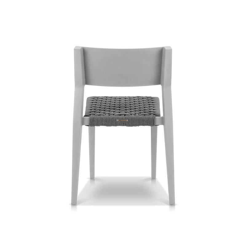 Belmont Outdoor Dining Side Chair, Silver
