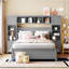 Lit double en bois avec armoire et tablette tout-en-un-221115682