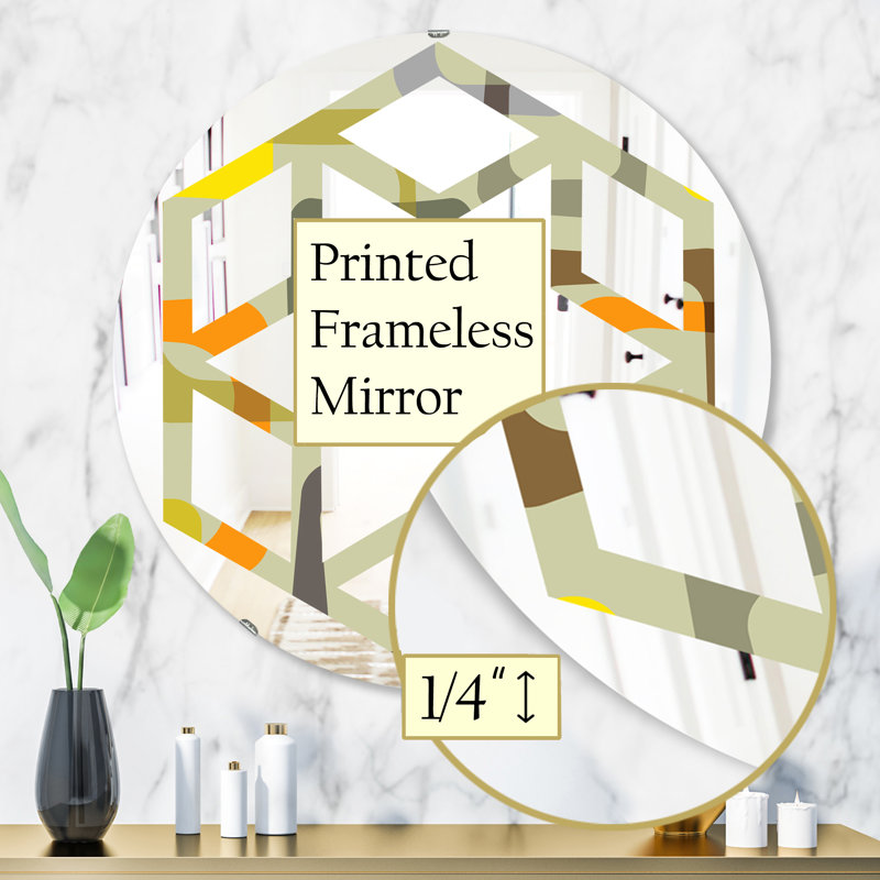 Miroir mural Hexagon Star Coastal, 31,5 po x 31,5 po, Design VII