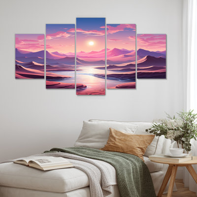 «Space Desert Dreamscape», ensemble d'art mural multi-panneaux
