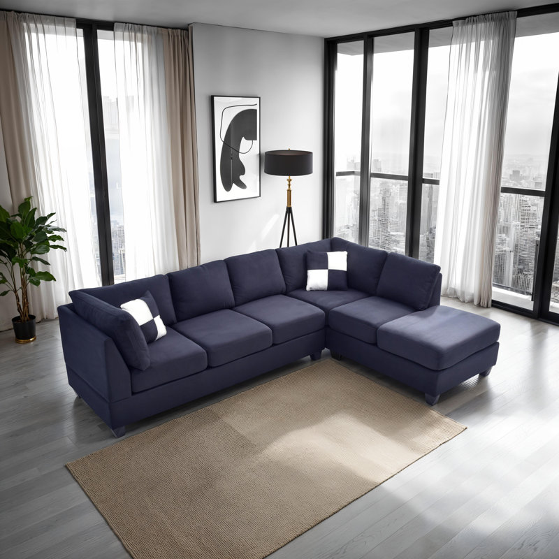 Canapé modulaire Harikleia, Tissu noir