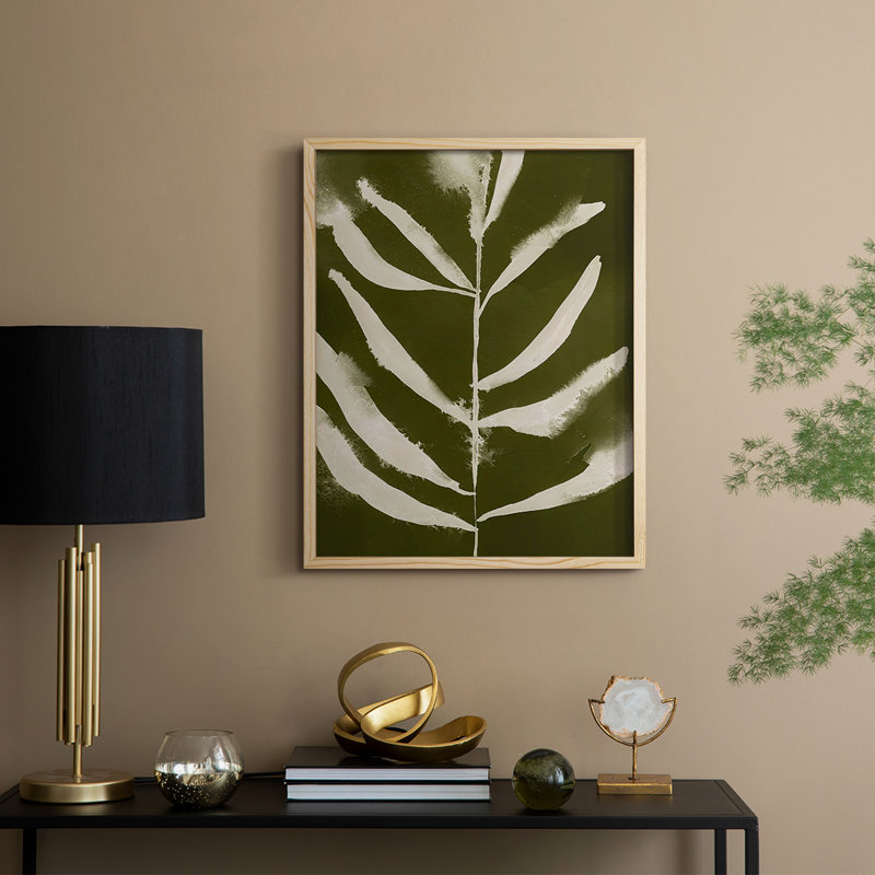Organic Bloom II Framed Print - Solid Wood, Natural, 15" H x 12" W