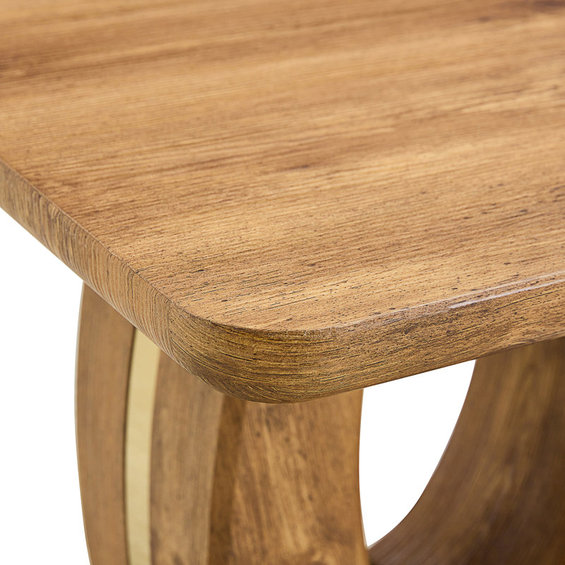 Table basse carrée en bois aggloméré à motif d'autocollants moderne et minimaliste. Ajoutez une atmosphère calme et confortable à votre maison. Couleur du bois (table incluse seulement)
