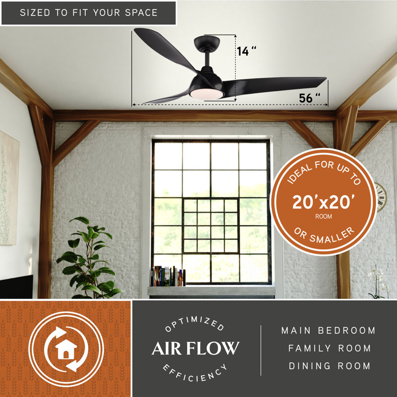  Ventilateur de plafond d'intérieur à fixation sur tige 56 po Crest Hill