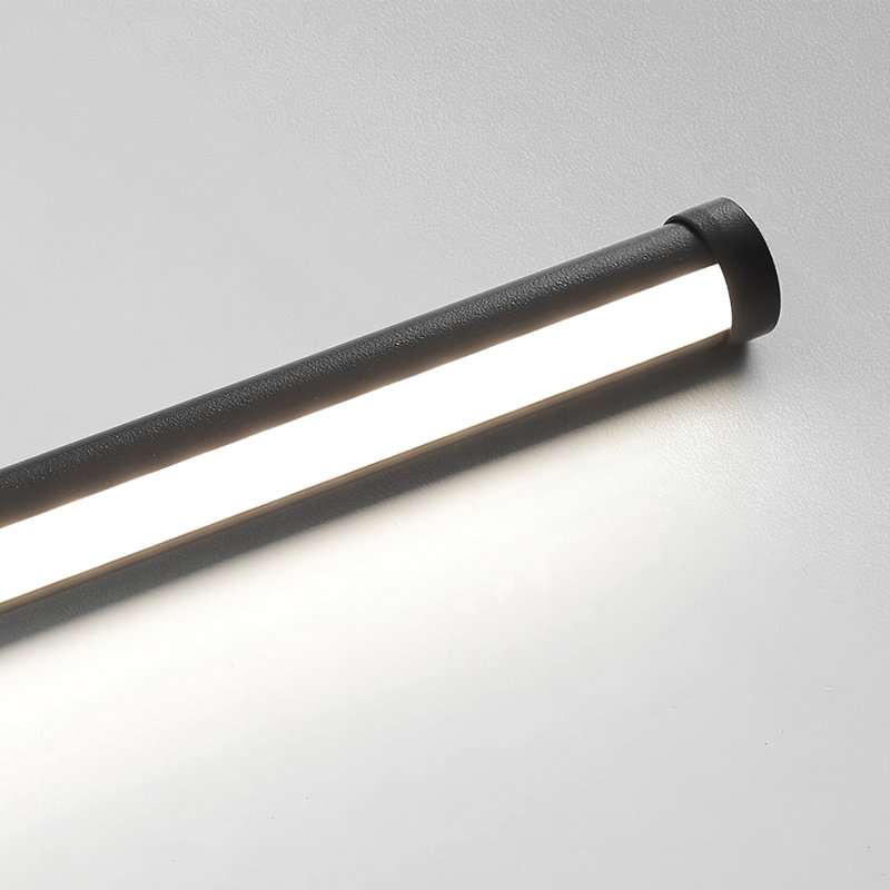 Demko 59'' Black LED Column Floor Lamp