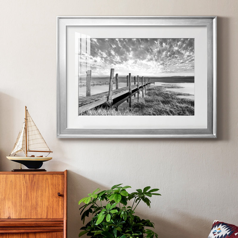 " Sunset Contemplation ", Silver Framed Paper, 30.5" H x 42.5" W x 1.5" D