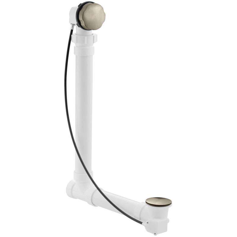 Clearflo Cable Bath Leg Tub Drain with Overflow, Vibrant Brushed Bronze