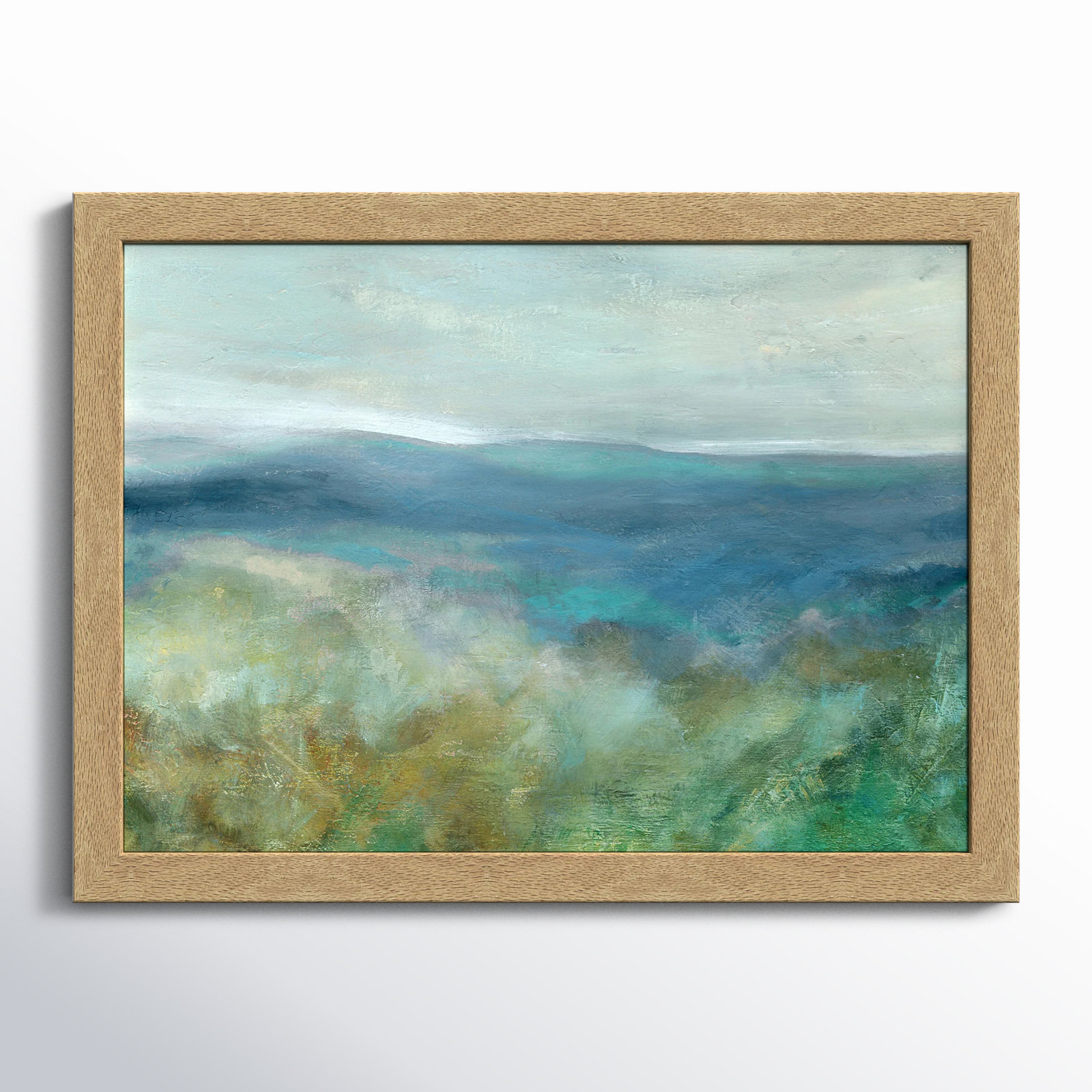 Adamsville "Blue Mountain Overlook" Painting, 18" H x 24" W x 1.12" D, Black Framed