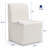 Upholstered Dining Chairs With Casters, Modern Single Sofa Chair With Slient Wheels For Living Room, Arrived Assembed(2Pc, Oatmeal)-848967214-848967215