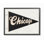 «Chicago Pennant Black» par Daphne Polselli - impression d'art textuel