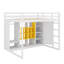Lit mezzanine avec garde-robe intégré, tablettes, armoire et marches-1107431932-1107431935