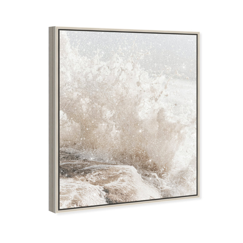 Tidal Impact I Print by Oliver Gal, 46"H x 37"W, Silver Floater Frame