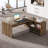 Biondi L-Shaped Executive Desk with File Cabinet