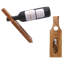 1 Bottle Solid Wood Corner Design Wine Bottle Rack Beige