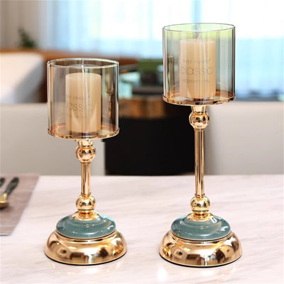 12.99'' H Metal Tabletop Candlestick